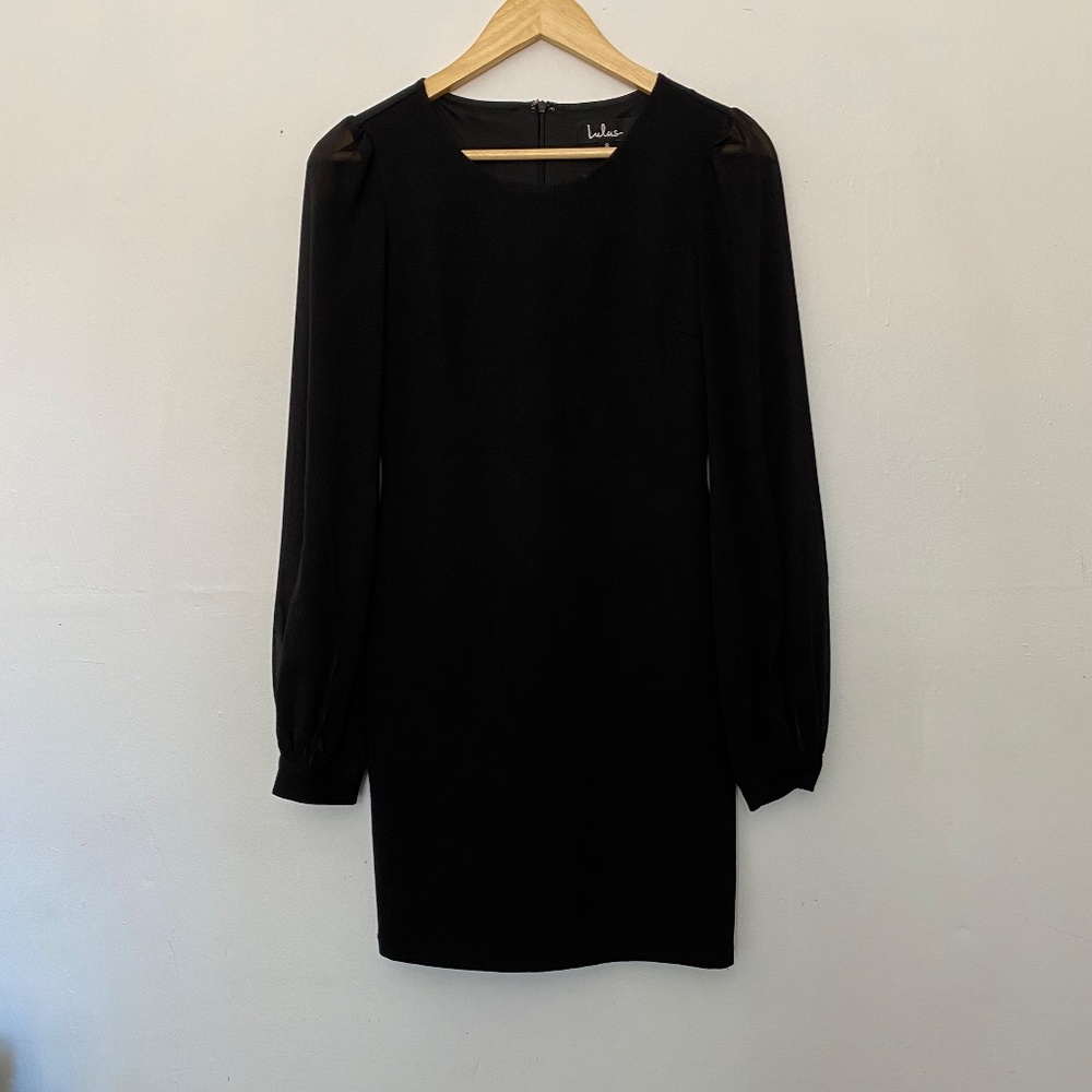 Lulus Black Bodycon Long Sleeve Little Black Dress